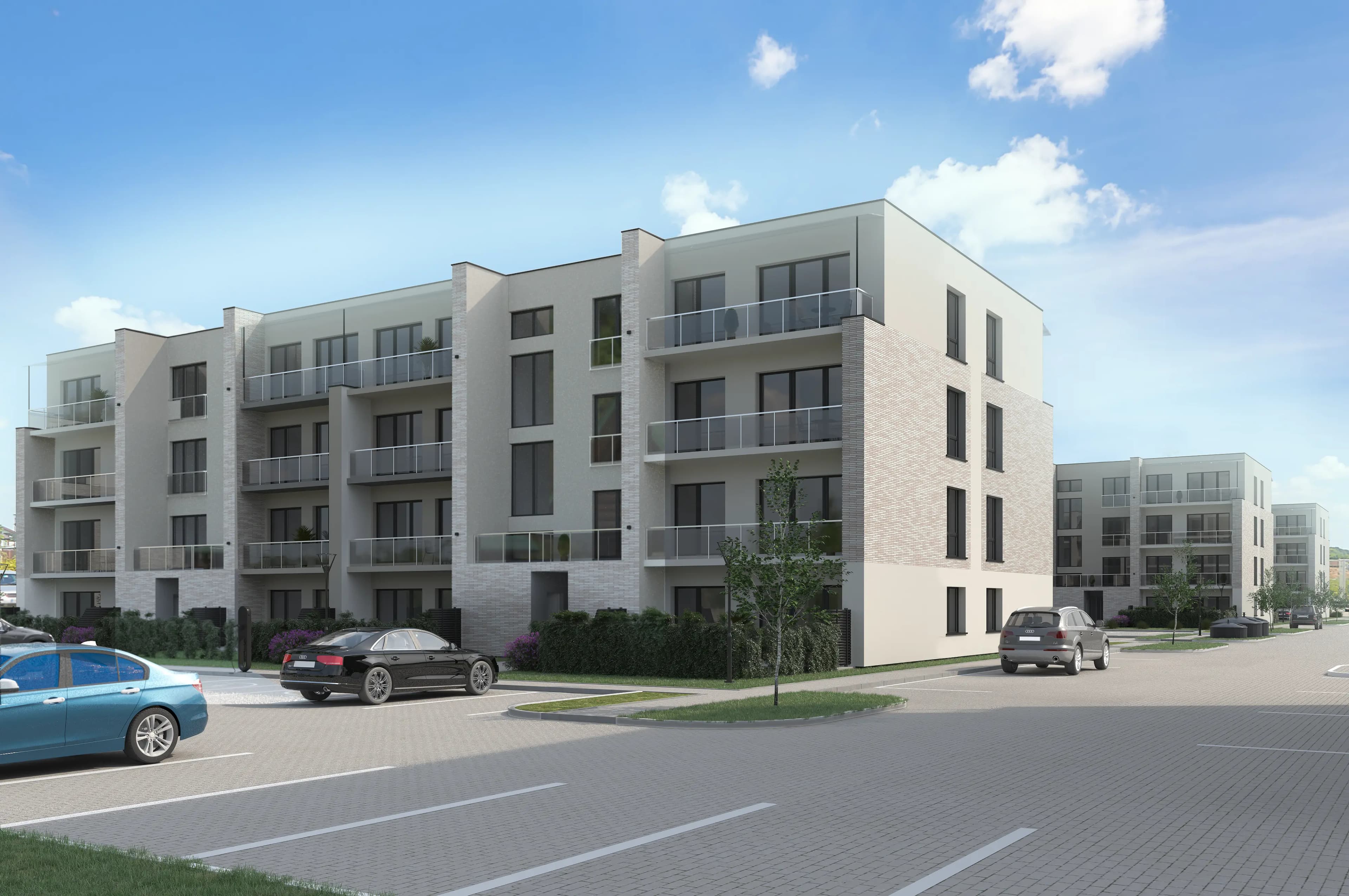 Modern residential buildings